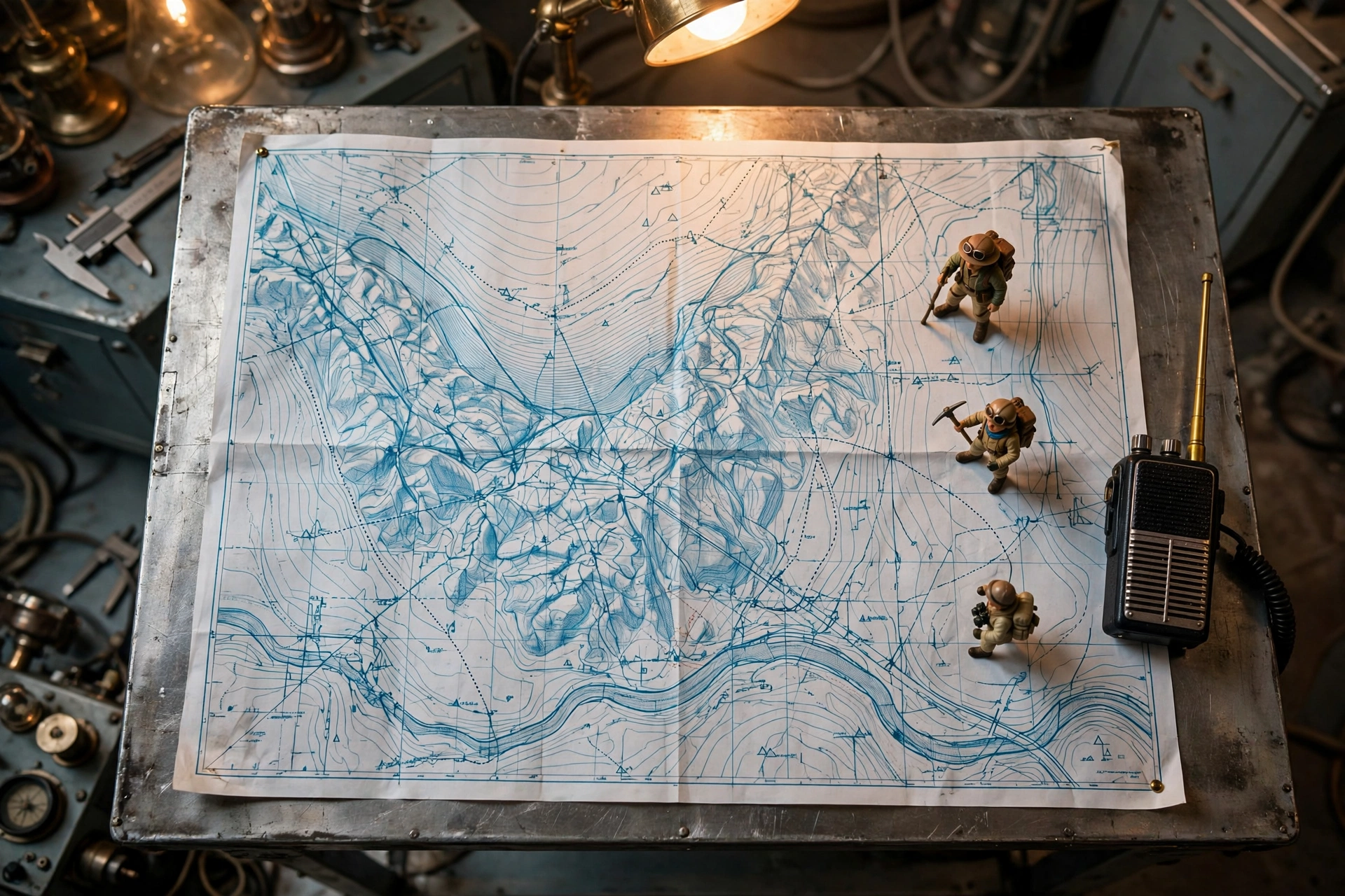 Map of facility areas from Norcek to the Rift with explorer route markers
